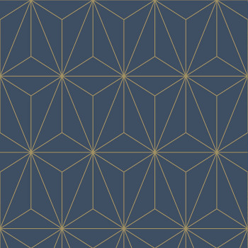 Blue geometric pattern wallpaper 104742, Formation, Graham & Brown
