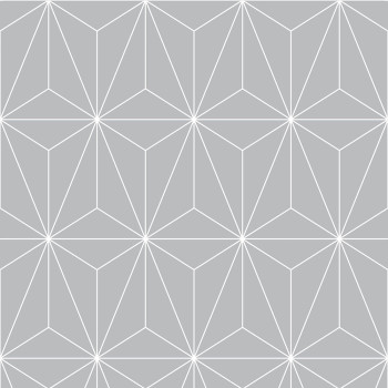 Silver geometric pattern wallpaper 104740, Formation, Graham & Brown