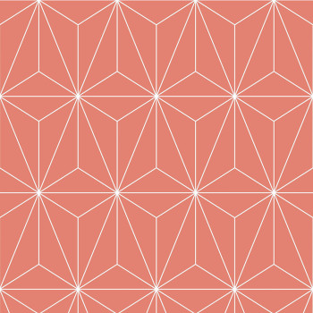 Coral red geometric pattern wallpaper 104739, Formation, Graham & Brown
