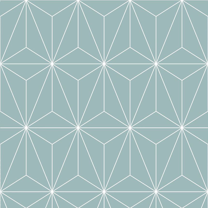 Green/mint geometric pattern wallpaper 104738, Formation, Graham & Brown