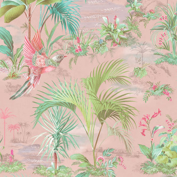 Non-woven wallpaperl, palm leaves, birds, 300141, Pip Studio 5, Eijffinger