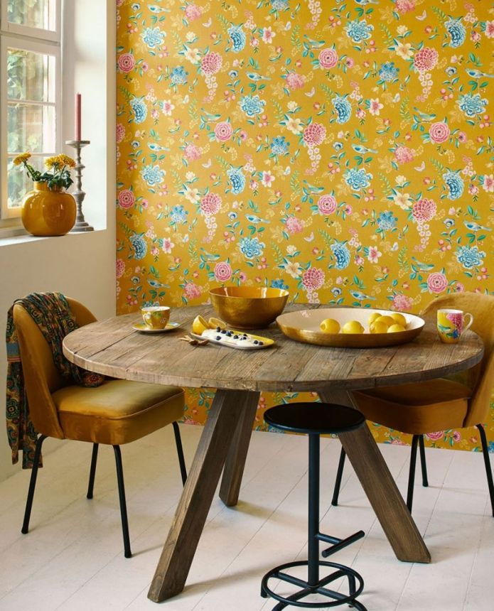 Floral non-woven wallpaper with a vinyl surface 300104, Pip Studio 5, Eijffinger