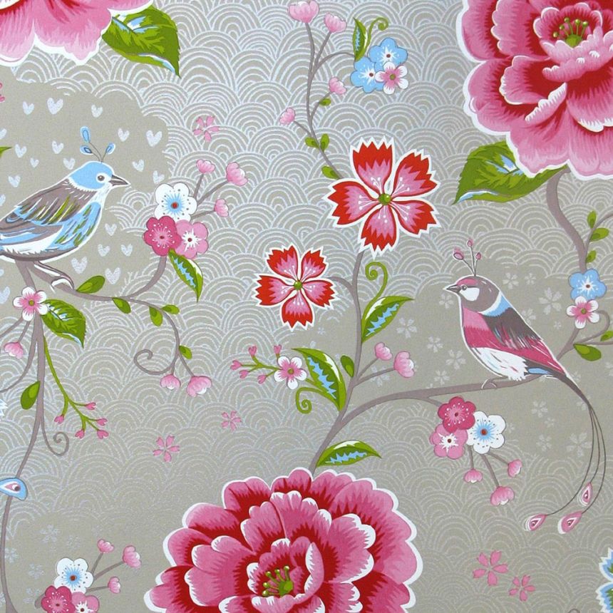 Non-woven wallpaper 300163, Flowers, birds, Pip Studio 5, Eijffinger