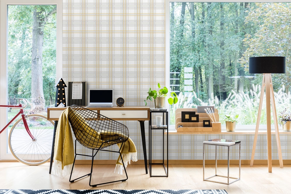 VÝPRODEJ Vliesová tapeta imitace tartanové látky 106571, Country Tartan, Highland, Graham & Brown