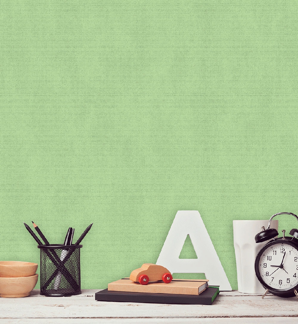 Zelená vliesová tapeta na zeď, imitace látky F79314, Escapade, Ugépa