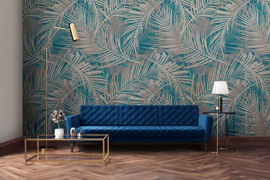 Non-woven wall mural with palm leaves MY6001, 159 x 280 cm, Murals, Grandeco