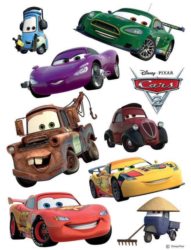 Children's wall sticker DK 887, Disney Cars 2, Mc Queen a Mater, AG Design